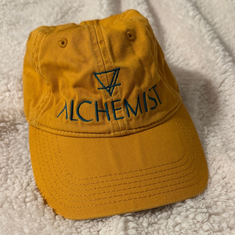 Legacy Mustard Yellow Cap with Green “ALCHEMIST” Embroidery